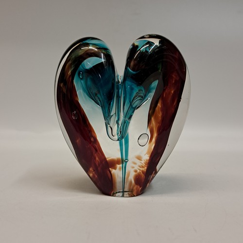 DG-110 Heart Red & Agua $85 at Hunter Wolff Gallery
